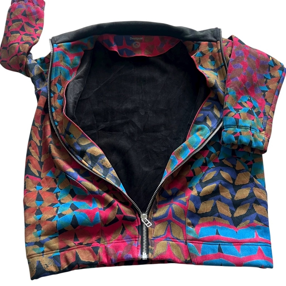 Desigual Retro Patch OLAHRAGA Jacket Size L/XL - Picture 6 of 16